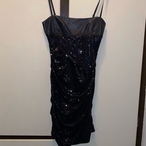 Alexander Wang black sequin dress